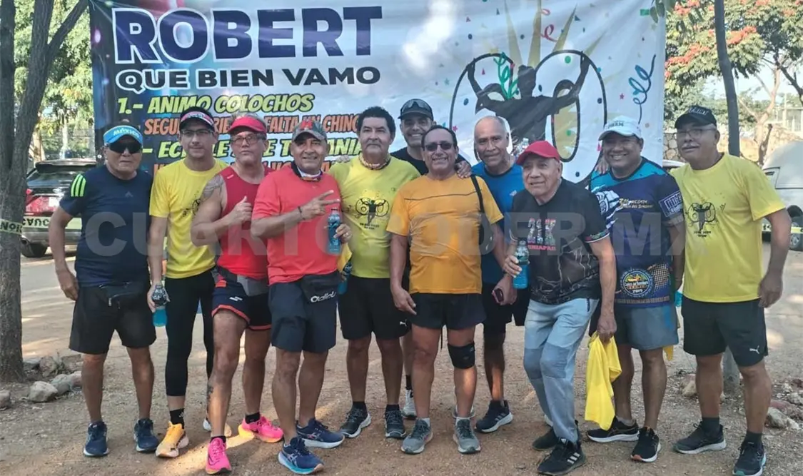 Corren para festejar a Roberto Maza