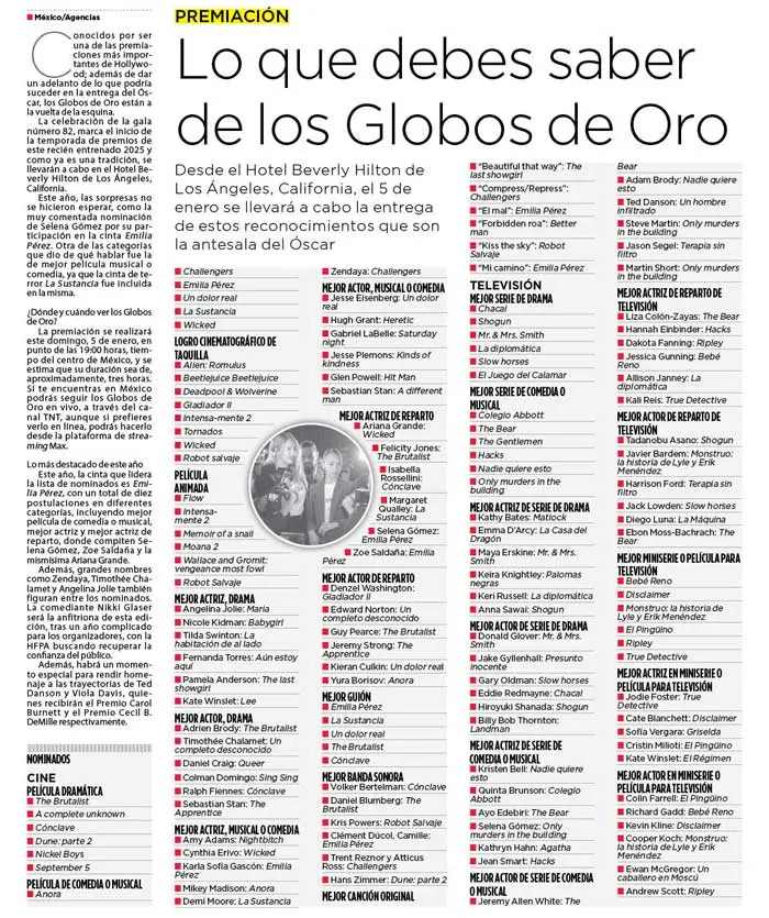 Lo que debes saber de los Globos de Oro