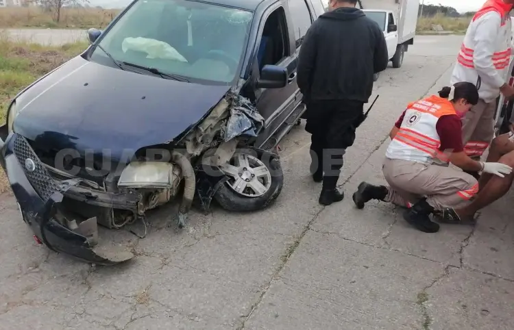 Se accidentan por culpa de una falla mecánica