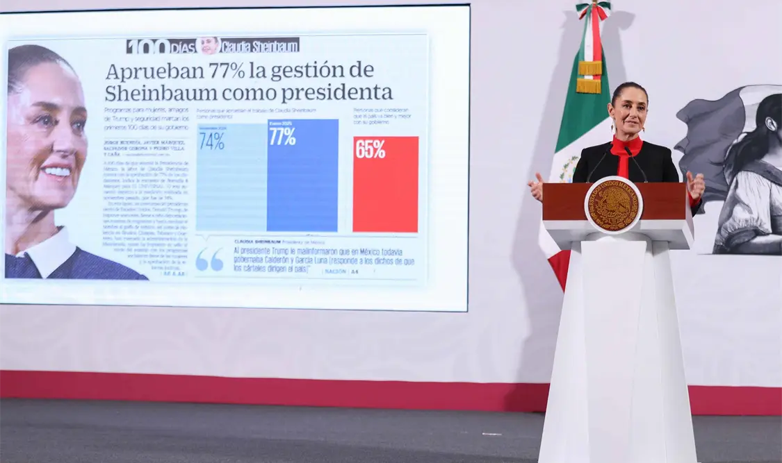 La jefa del Ejecutivo federal aseguró que la Estrategia Nacional de Seguridad busca construir la paz, particularmente desde la atención a las causas. Cortesía