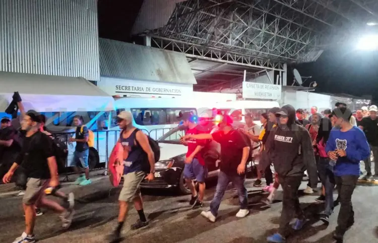 Parte tercera caravana migrante desde Tapachula
