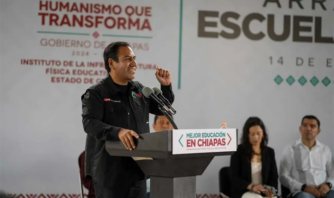 Arranca Eduardo Ramírez eje de Infraestructura Educativa con inicio de obras en escuelas de Comitán