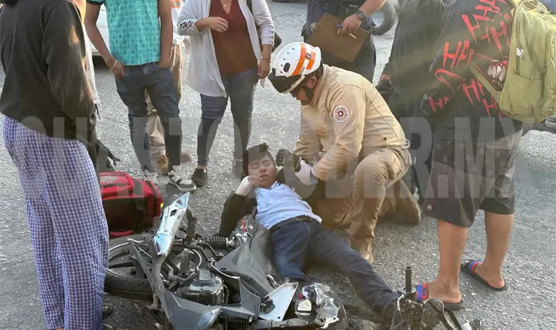 Queda con lesiones leves en las extremidades