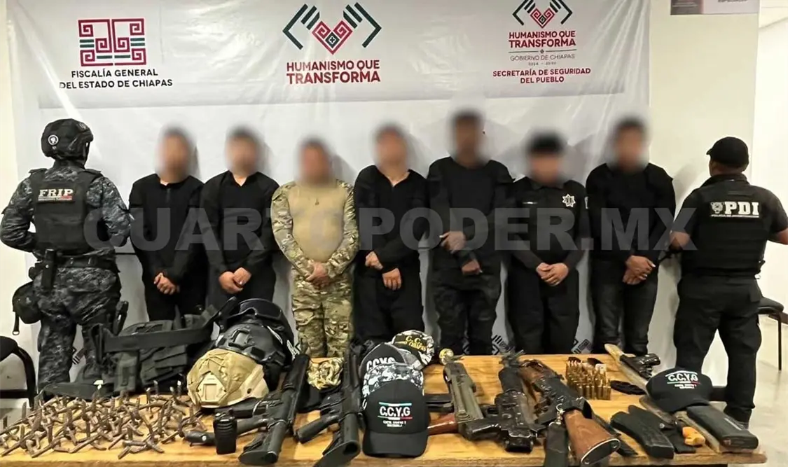 La FGE, SSP Y FRIP detuvieron a siete personas como presuntas responsables del delito de violación a la Ley Federal de Armas de Fuego. CP