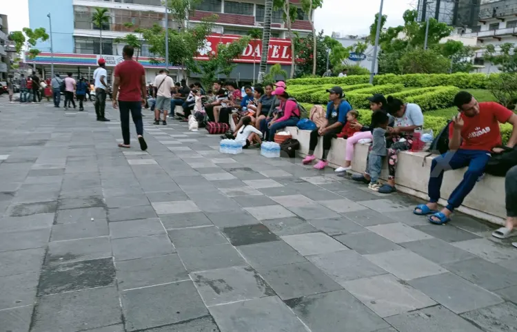 Migrantes dispuestos a continuar su travesía