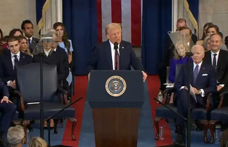 Trump jura como presidente de EU por segunda vez; cárteles de la droga serán declarados terroristas, "entradas ilegales van a parar" y aranceles van, dice