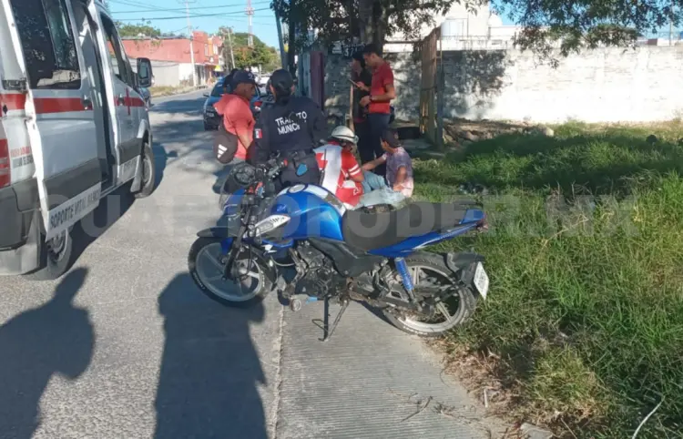 Se accidenta al evitar embestir a un peatón