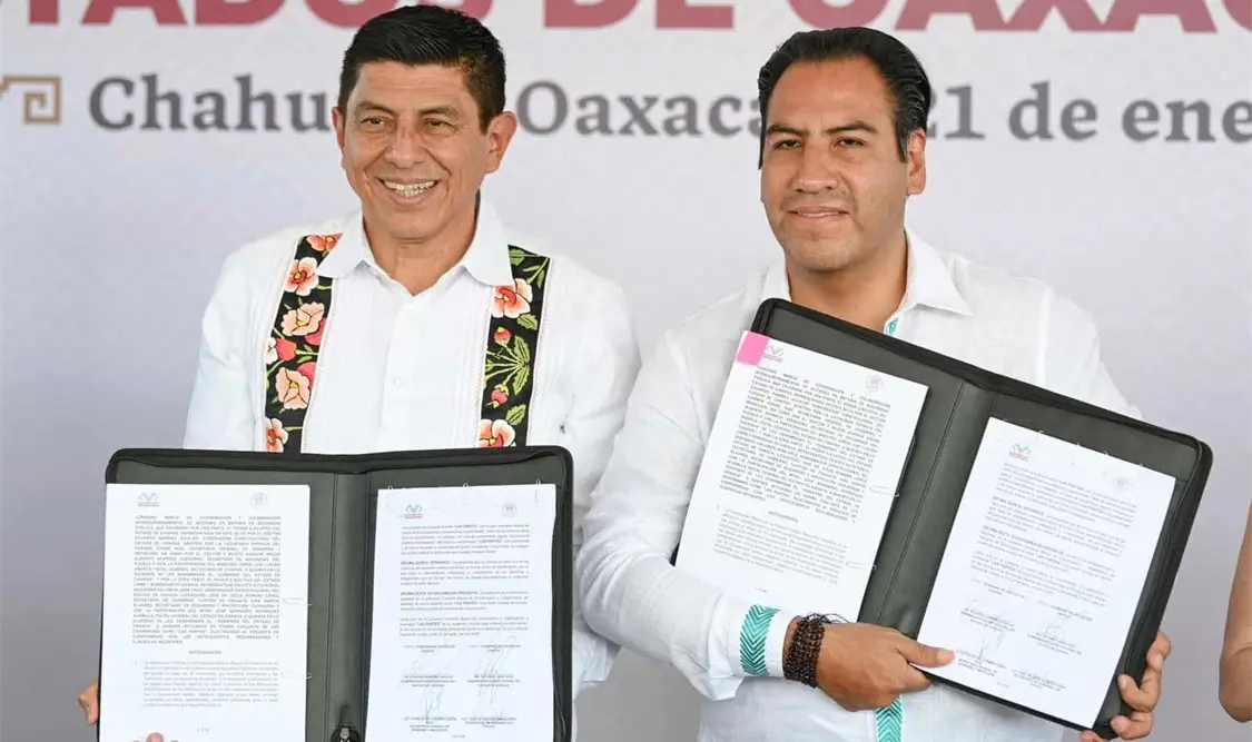Eduardo Ramírez y Salomón Jara unen fuerzas por la paz y la seguridad de Chiapas y Oaxaca