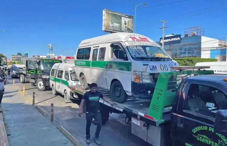 Aseguran 14 unidades del transporte público