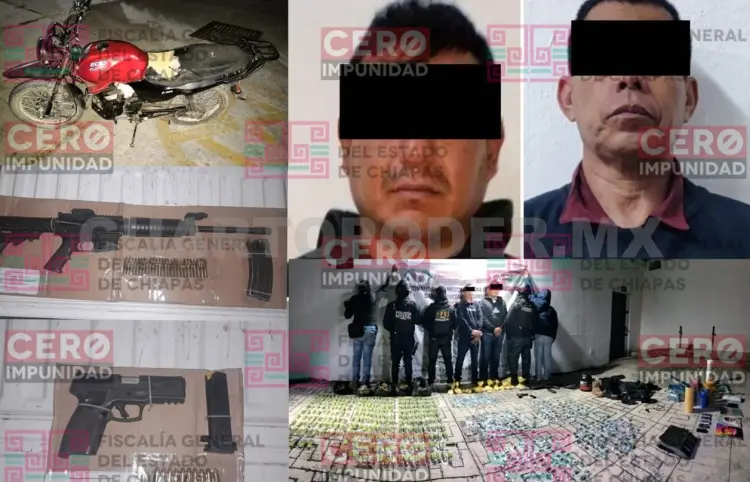 Los detienen por posesión de armas y drogas