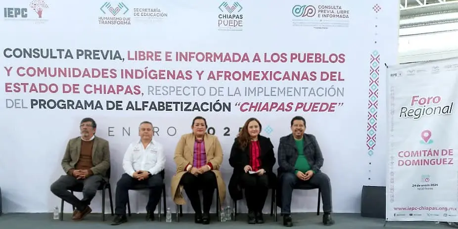 Continúa IEPC con la consulta respecto al Programa de Alfabetización "Chiapas Puede"