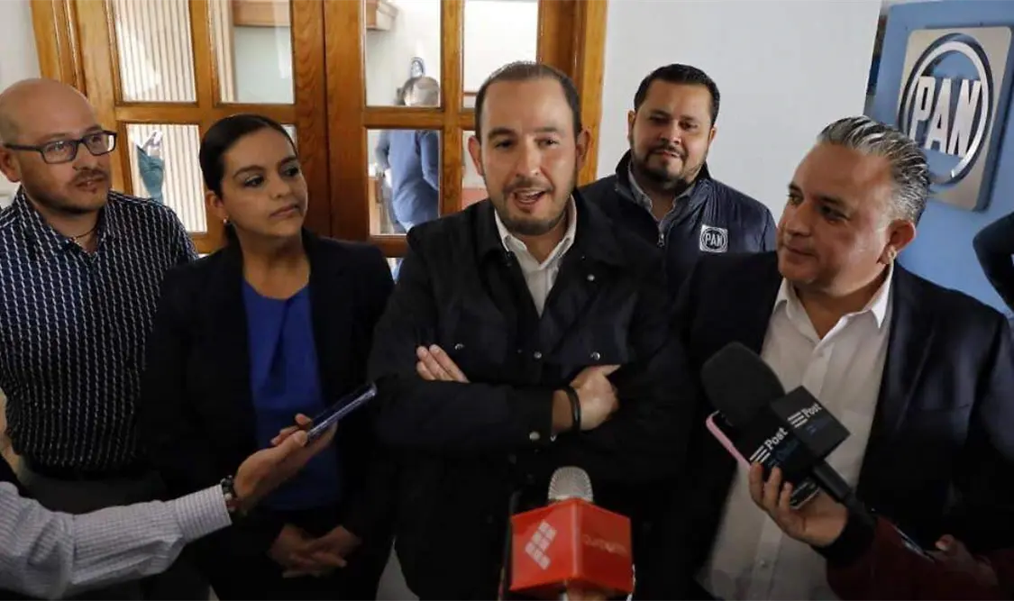 Marko Cortés expresó su respaldo a la senadora Guadalupe Murguía para que continúe al frente de la bancada. Cortesía