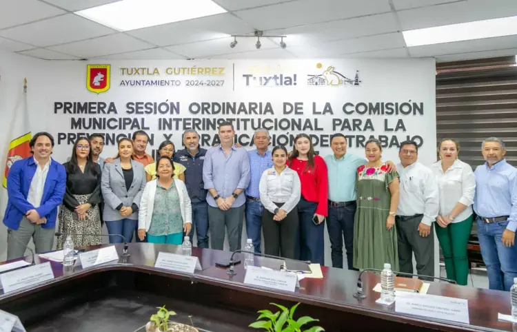 Luis Pedrero González asiste a la Primera Sesión Ordinaria de la Comisión Municipal Interinstitucional para la Prevención y Erradicación del Trabajo Infantil en Tuxtla Gutiérrez