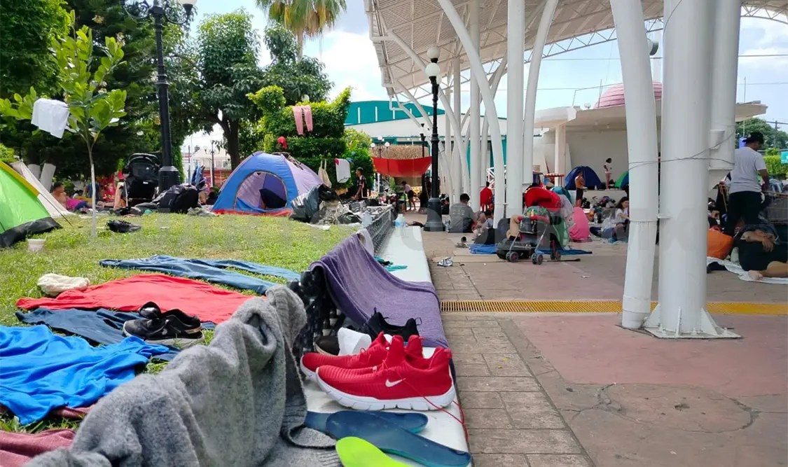 Migrantes piden permiso para irse de Chiapas