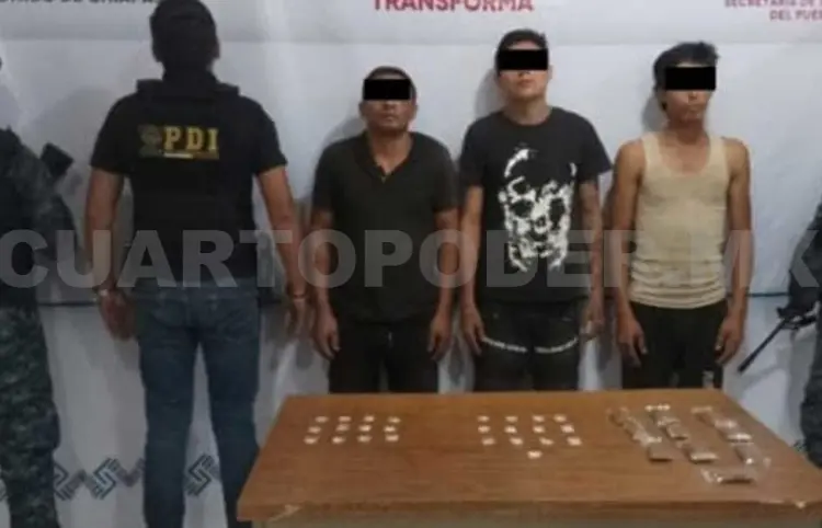 Capturan a tres hombres por delito contra la salud