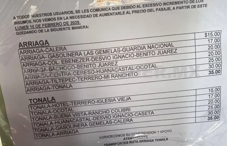 Transportistas anuncian aumento del pasaje