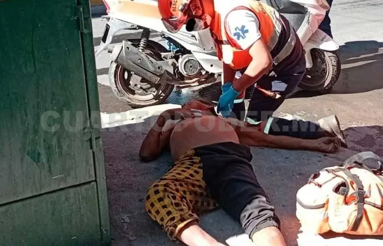 Convulsiona en vía pública y lo hospitalizan