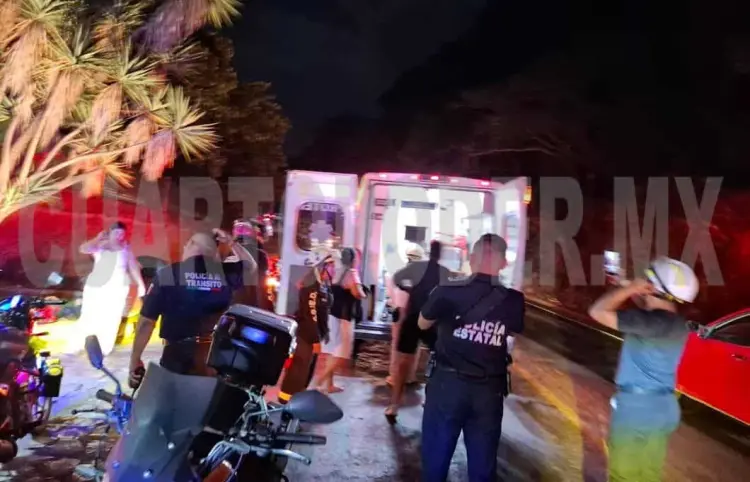 Embarazada cae de moto en movimiento