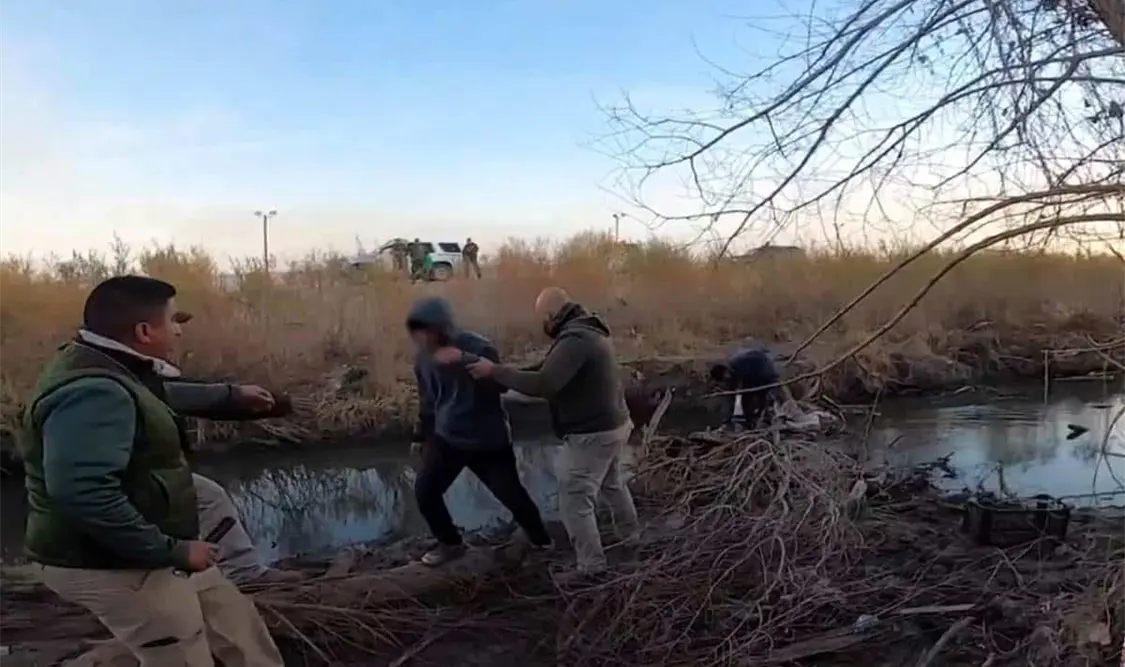 Garduño encabezó en Reynosa, Tamaulipas, tareas de supervisión con agentes migratorios en aguas del río Bravo. Cortesía