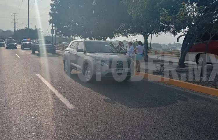 No guardan distancia y chocan por alcance