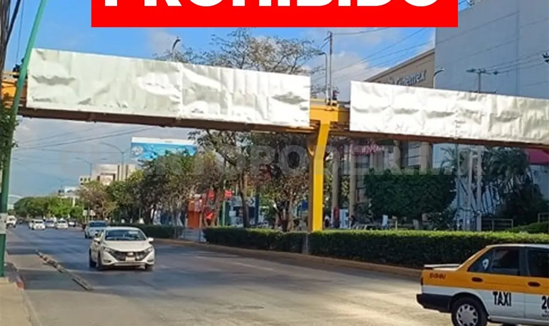 Publicidad en puentes no está autorizada