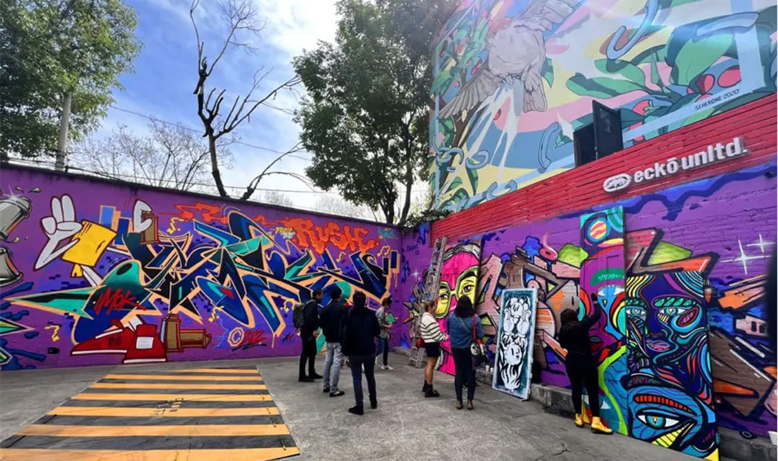 El distrito comercial y artístico del grafiti