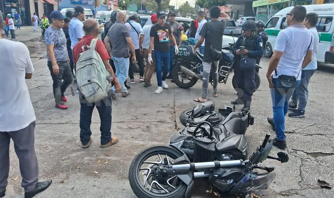 Chevy hace volar a un motorista en colisión
