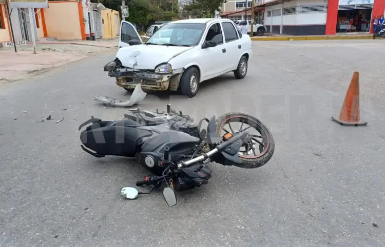 Chevy embiste a un motorista