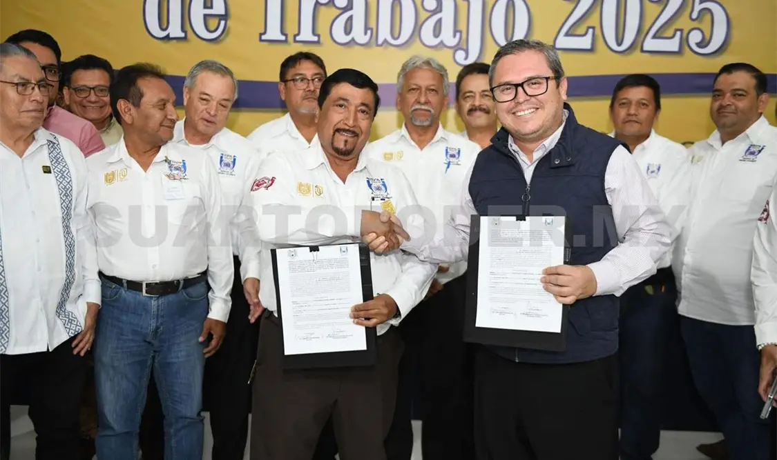 Firman contrato colectivo de trabajo con Sindicato