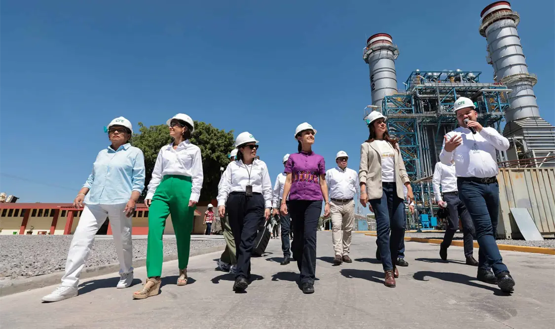 Sheinbaum anunció en Salamanca que gracias a la reforma que regresa a la CFE a ser una empresa pública del Estado, próximamente se eliminarán las subsidiarias y será integrada verticalmente. Cortesía