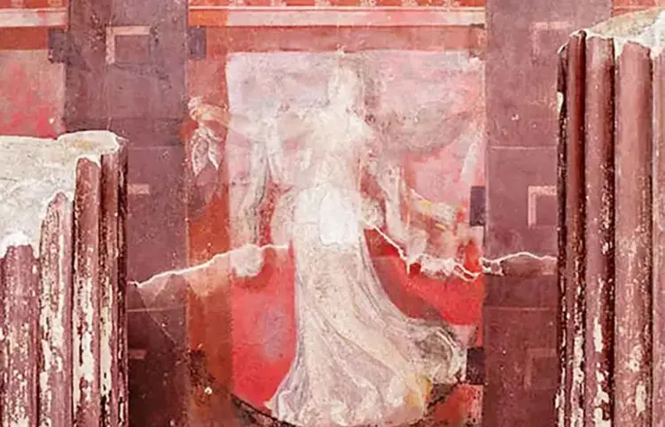 Descubren fresco dedicado a Baco