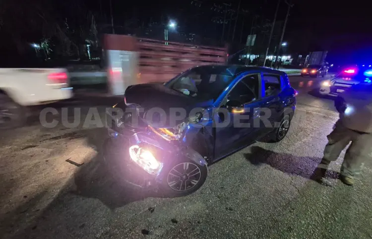 Por manejar presuntamente ebrio choca por alcance