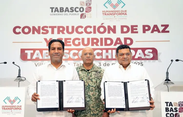 Eduardo Ramírez y Javier May firman Acuerdo de Paz