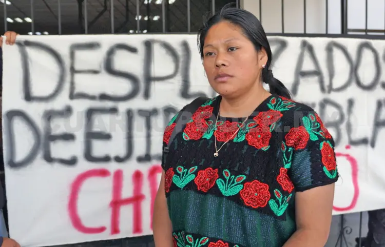 Desplazados de Chenalhó exigen reubicación segura