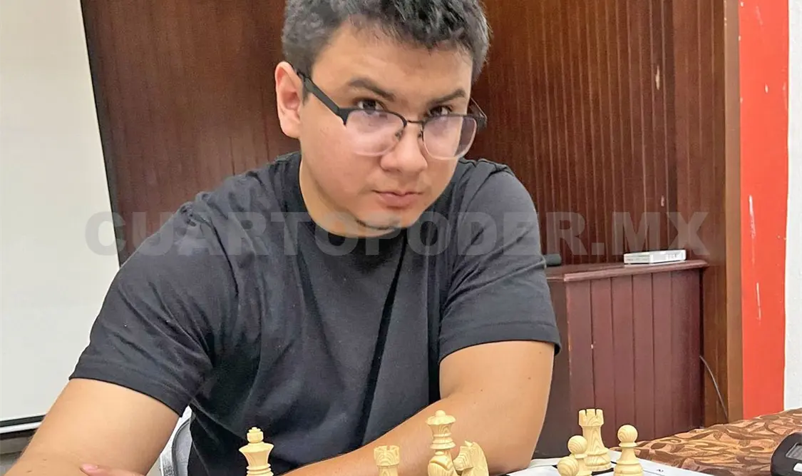 José Miguel Monjaraz Pérez se alzó campeón estatal de Ajedrez Rápido en este certamen. Cortesía