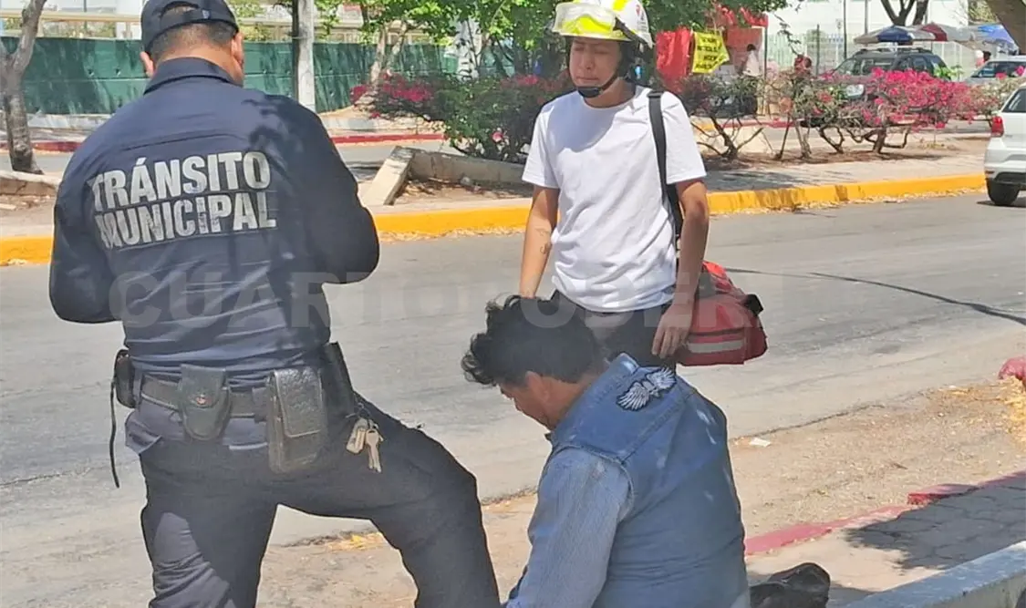 Estaba policontundido y tenía excoriaciones, pues cayó y derrapó alrededor de tres metros. Ulises Villalobos / CP