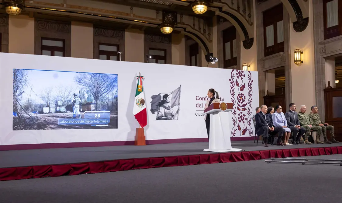 Sheinbaum destacó que los aseguramientos de droga tienen que ver con el trabajo realizado por convicción. Cortesía