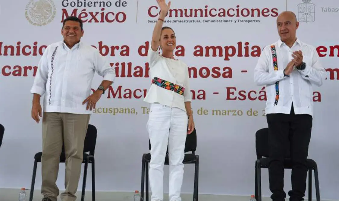 Abandonan evento de presidenta en Tabasco