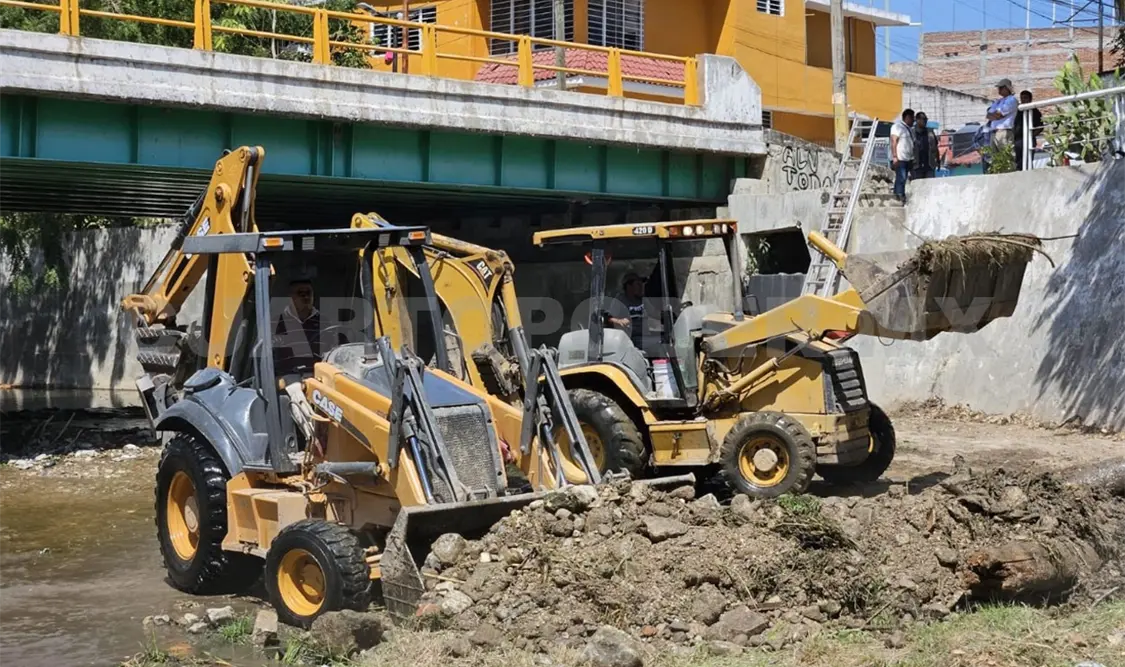 Concluye primera etapa de desazolve del río Sabinal