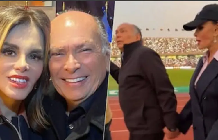 Captan juntos a Lucía y papá de "Checo"