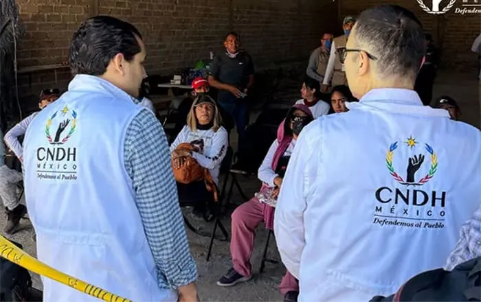 La CNDH acudió al sitio para comenzar a indagar sobre el caso. Cortesía