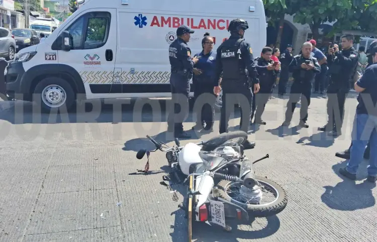 Queda con una fractura expuesta en atropello