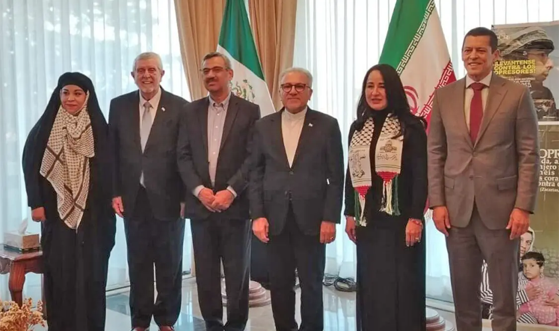 El embajador iraní en México expresó su solidaridad con el pueblo palestino. Cortesía