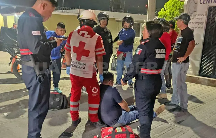 Encontronazo de motociclistas; uno fue detenido
