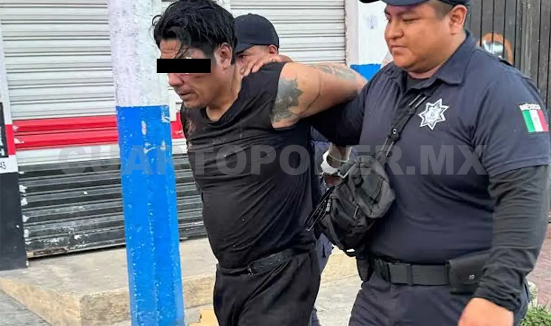 Golpean a asaltante y lo entregan a la policía