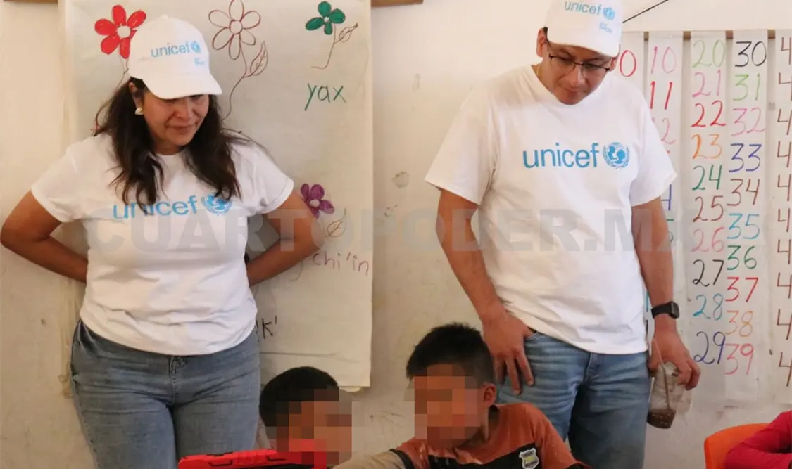 Donantes de Unicef realizan visita a primarias bilingües
