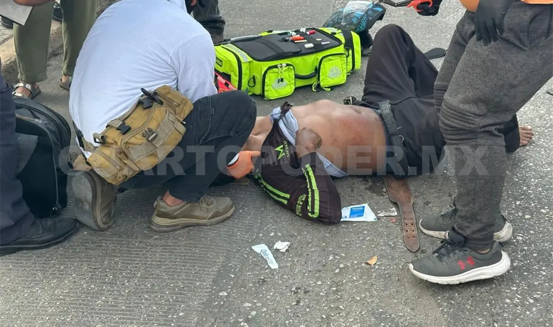 Lo hospitalizan al derrapar sobre Calzada al Sumidero