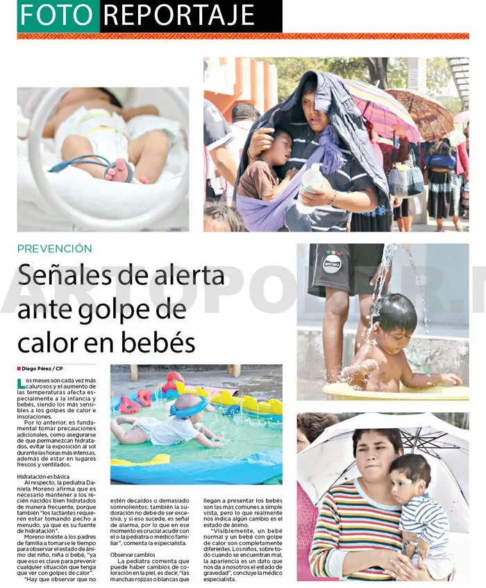Señales de alerta ante golpe de calor en bebés