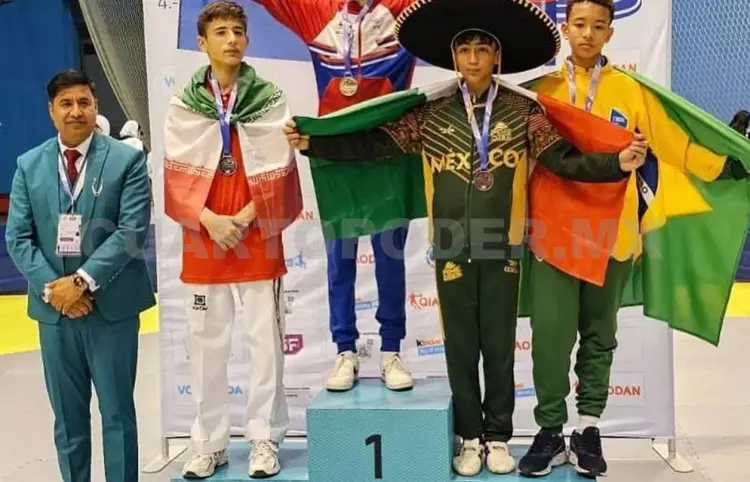 Chiapaneco obtiene medalla de taekwondo en mundial