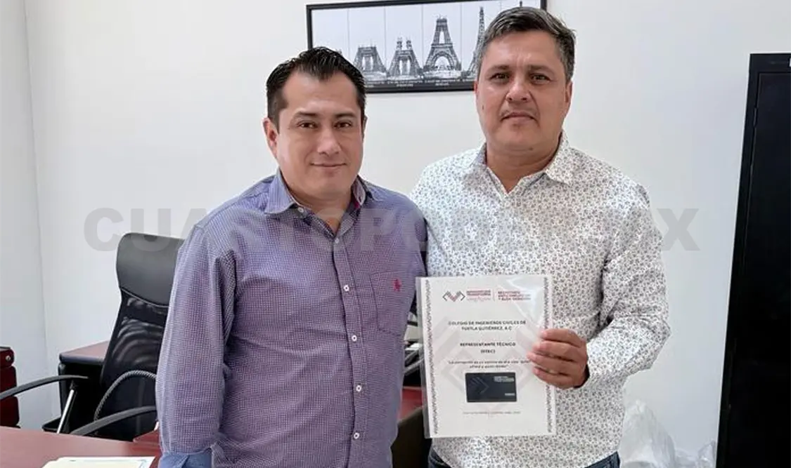 Reconoce Colegio de Ingenieros el impulso del gobernador